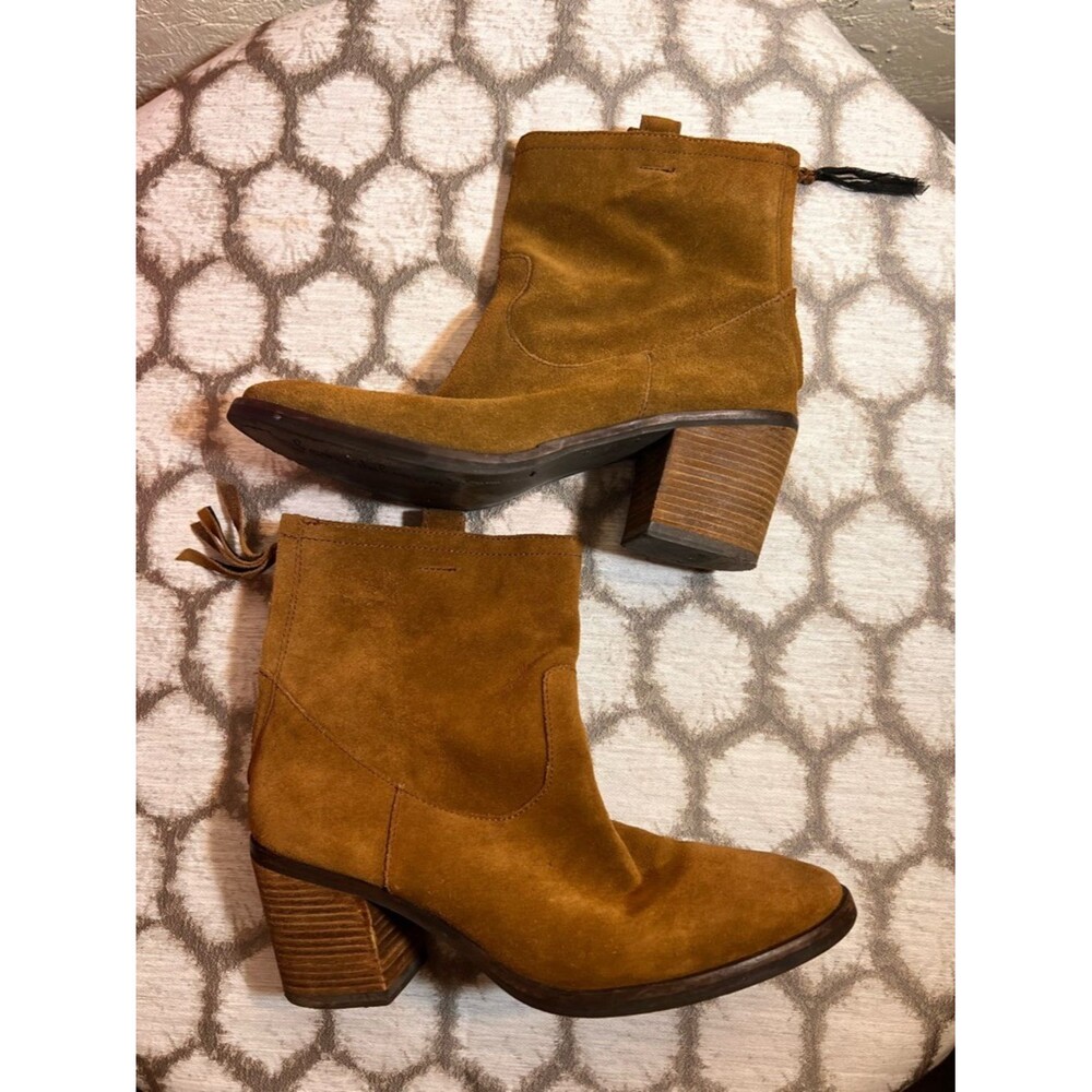 Sam Edelman Suede Ankle Boots in Chestnut